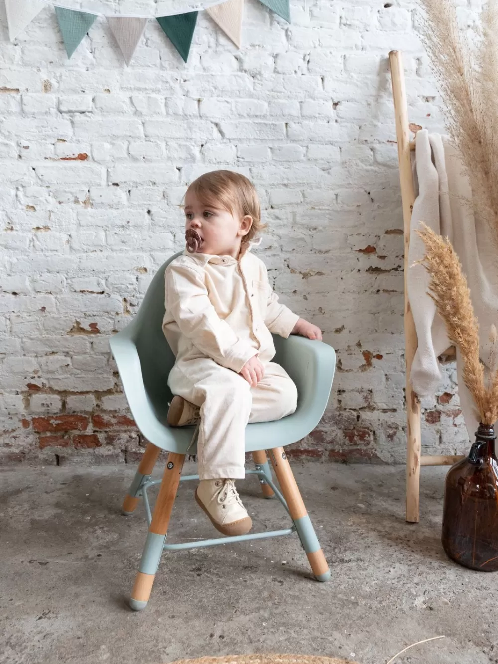 Shop Childhome Evolu Kinderstoel - Verstelbaar In Hoogte (50-75 Cm/*90 Cm) - Naturel Munt
